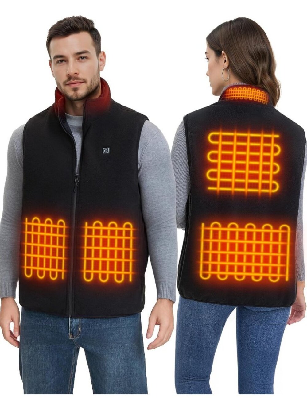 Lightweight Heated Vest for Men & Women, 16000mAh Battery, Soft Fleece, Perfect